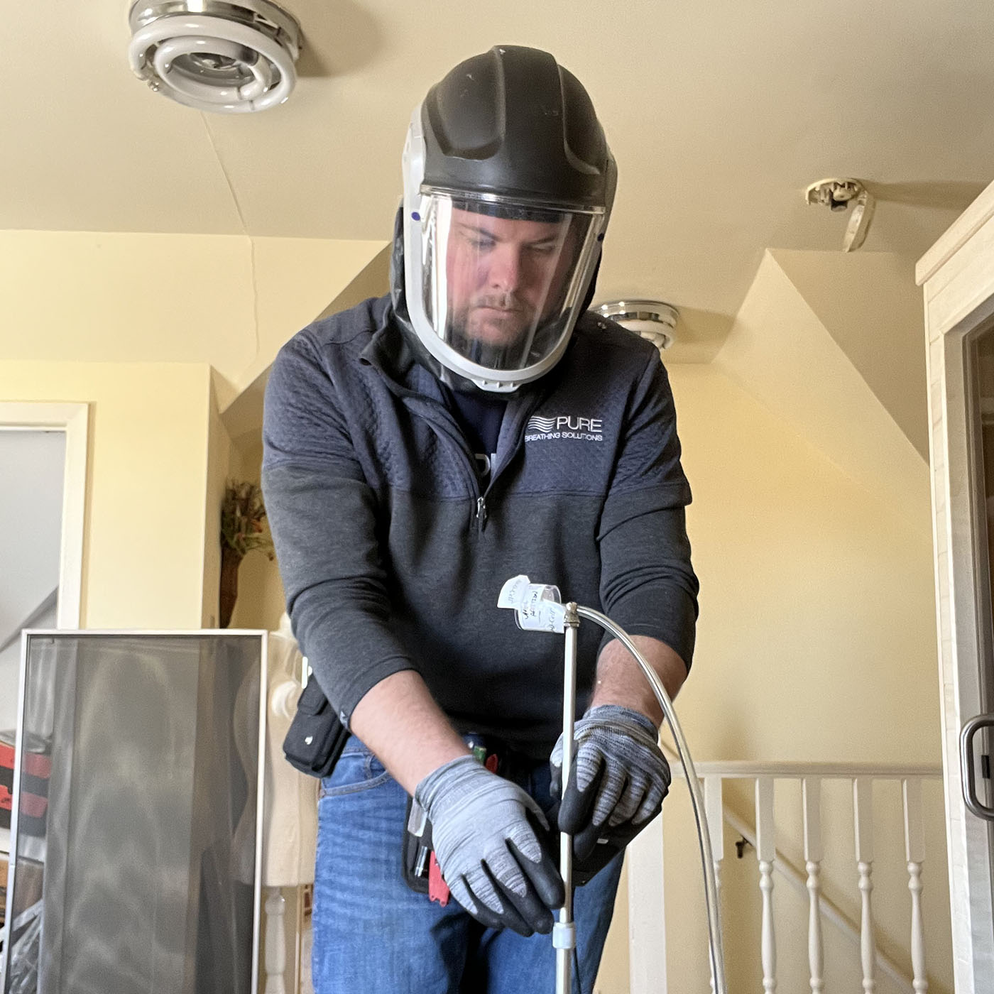 A professional doing mold testing in Wayzata, MN